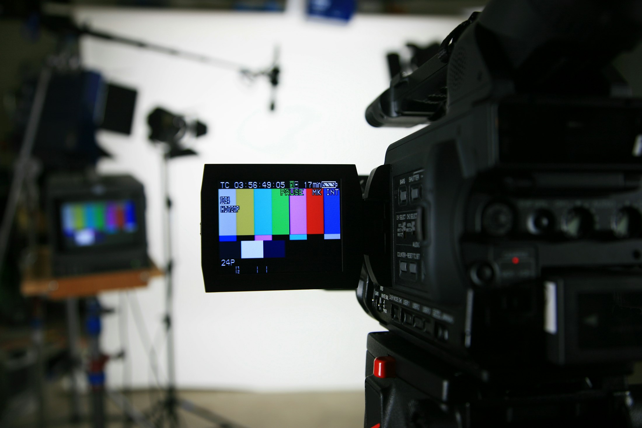 Behind the scenes camera and set